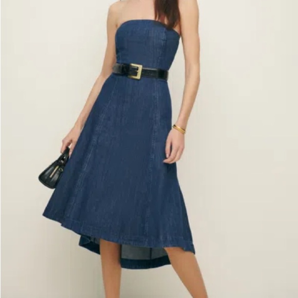 Reformation Zoie Denim Midi Dress